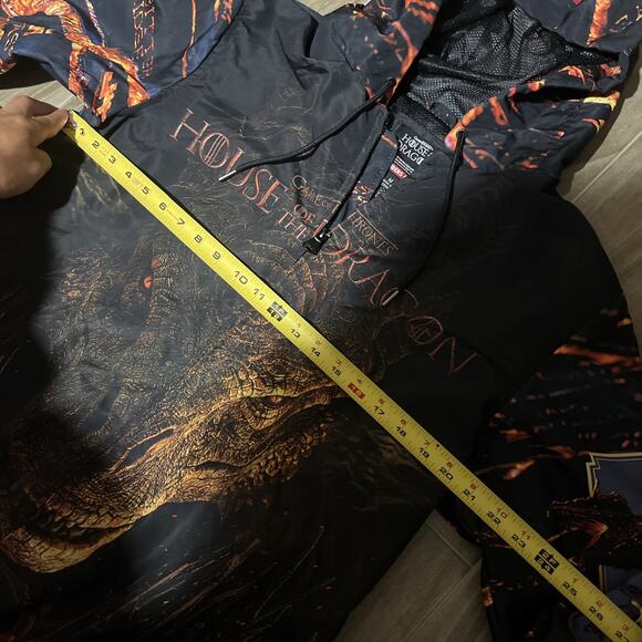 Game Of Thrones House Of The Dragon Windbreaker Jacket Mens Medium Members Only - Picture 5 of 12